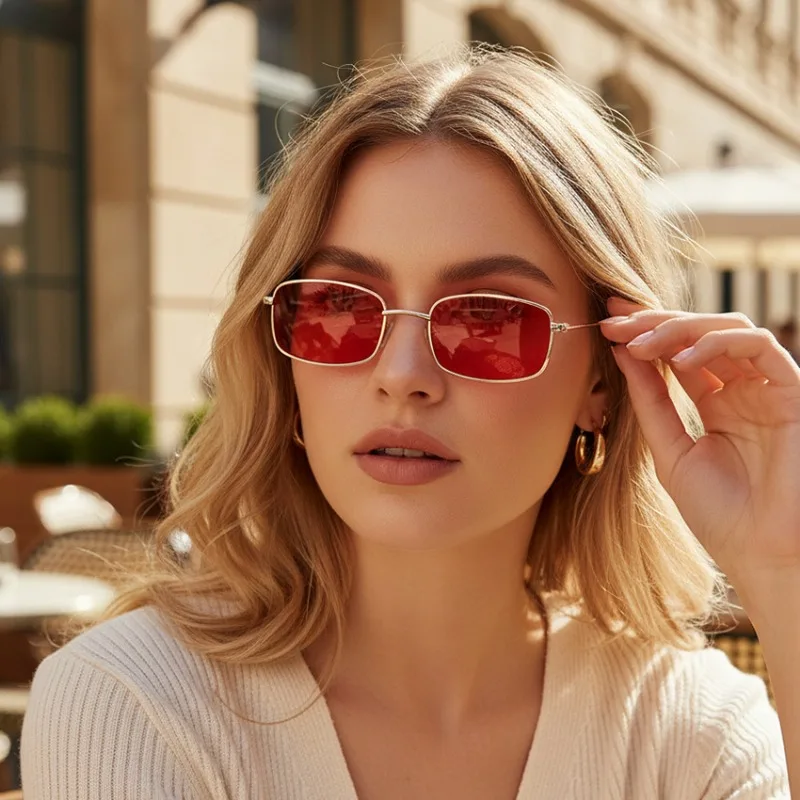 New Small Square Sunglasses Wo - đánh giá và giá Metal Photo Panel