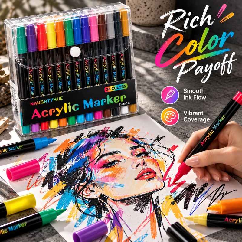 Dual Color Acrylic Paint Marke - đánh giá và giá Copic Marker Classic